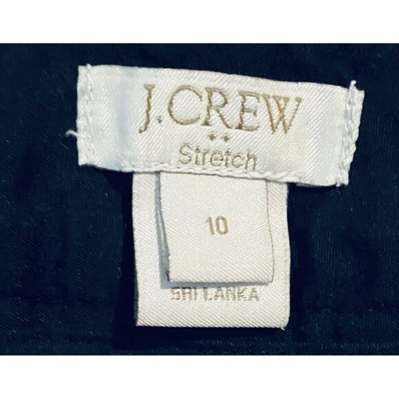 J Crew Pants 10 Black Stretch Wool Blend Trousers Pockets Work Minimalist - Picture 6 of 7